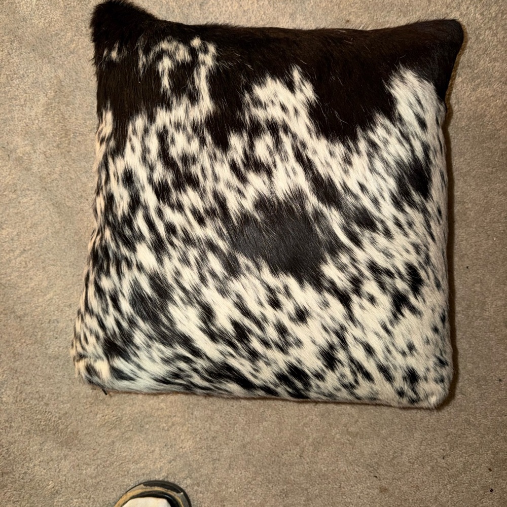 Cowhide Throw Pillow